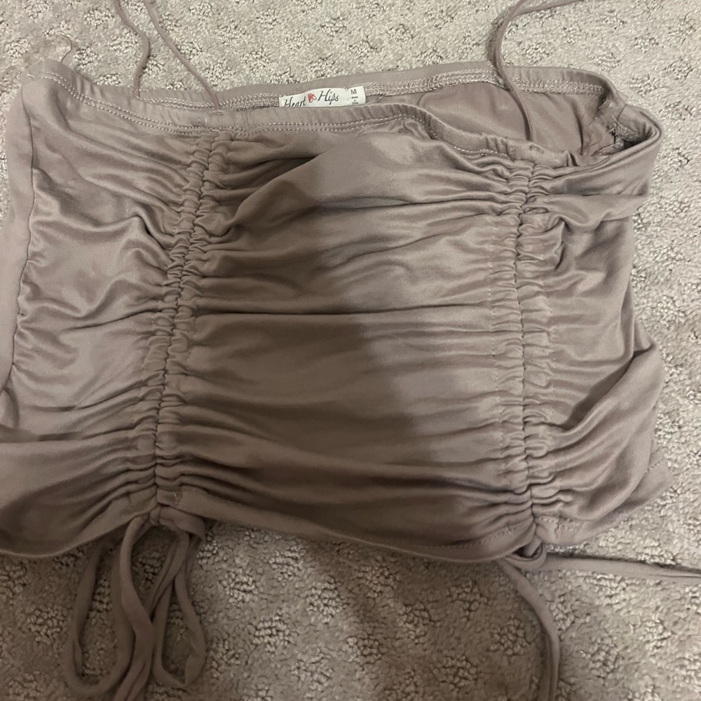 tan cropped tank